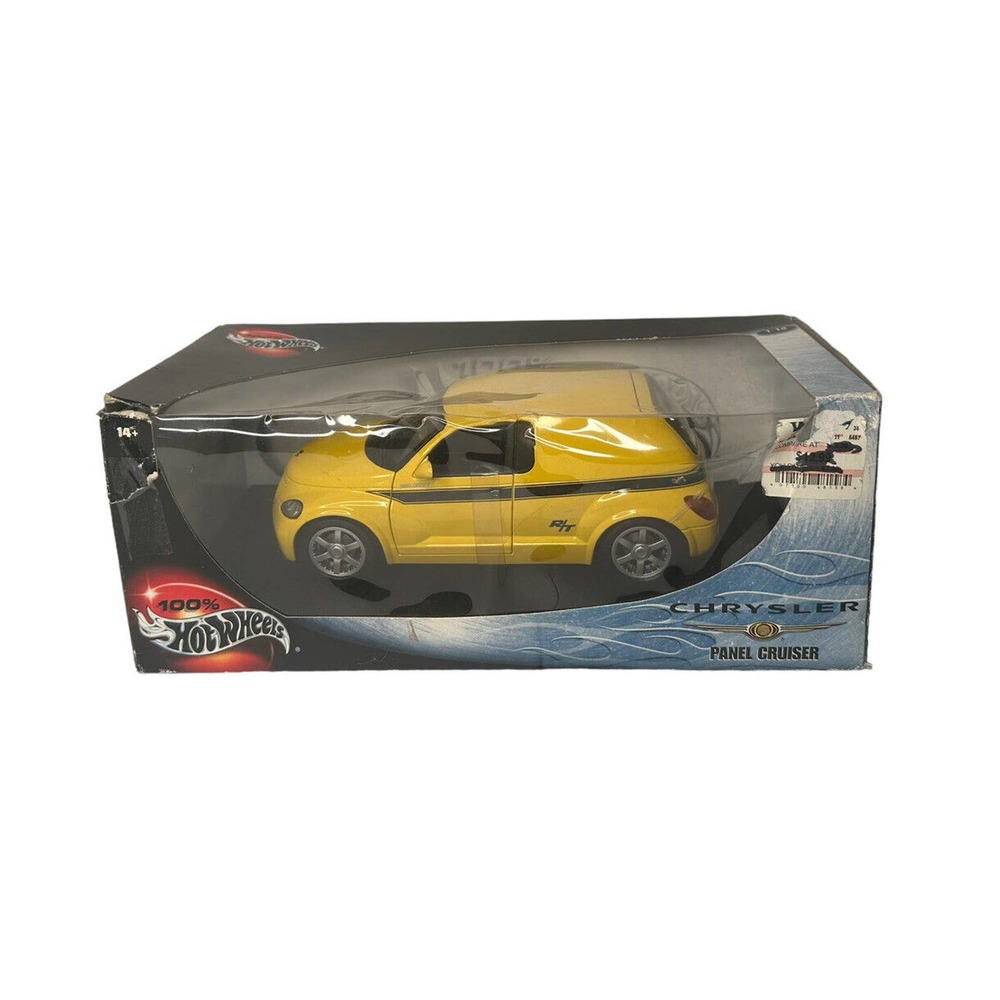 Vtg 100% Hot Wheels 1/18 Diecast Metal Yellow Car Panel Cruiser Car 2001‎ NEW